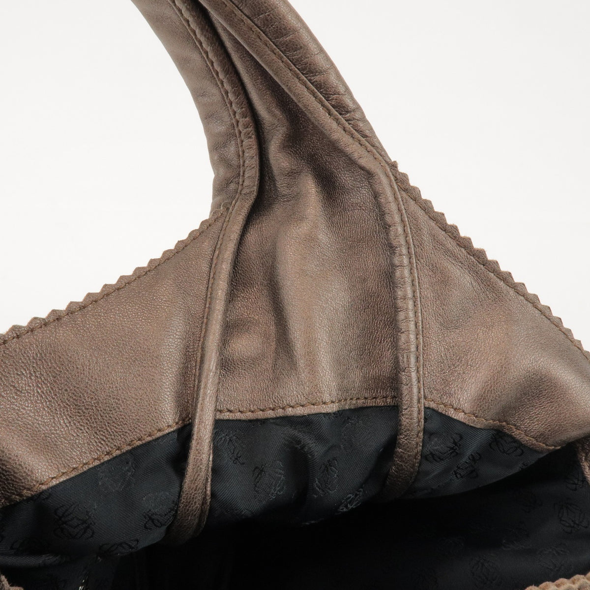 Loewe Anagram Leather, Brown, Leather, Tote Bag