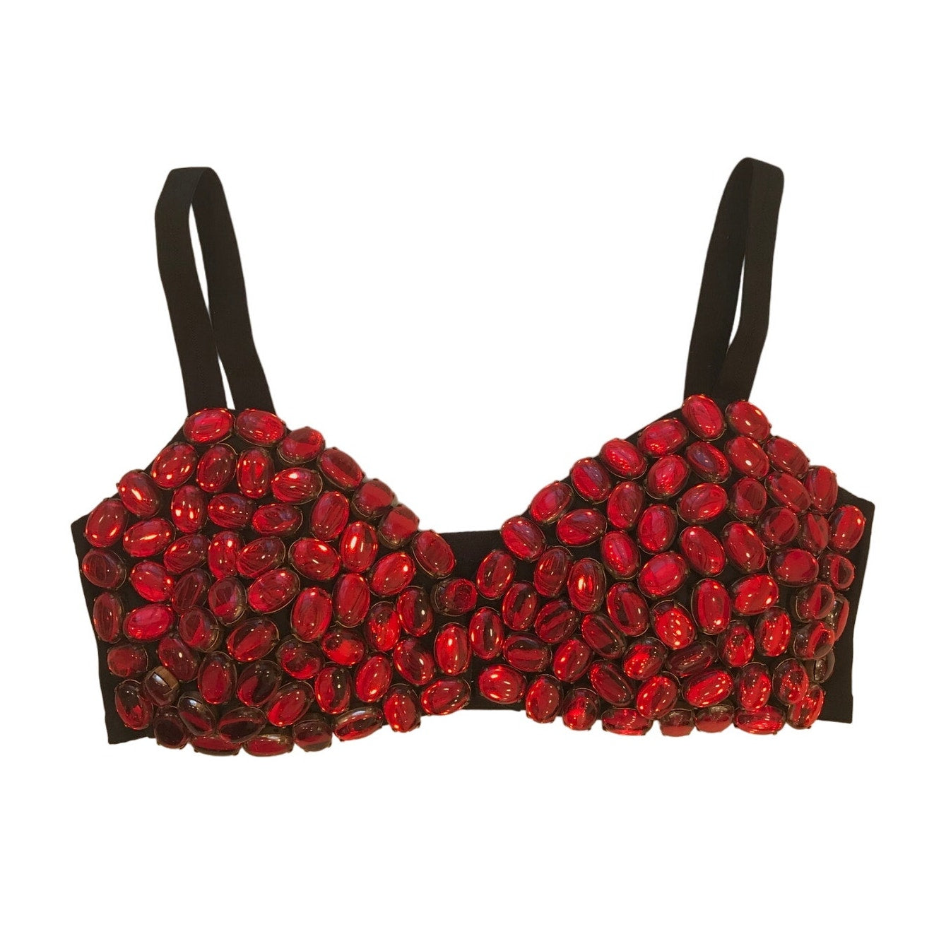 Vintage Dolce & Gabbana Gem Bra Top 42 Red