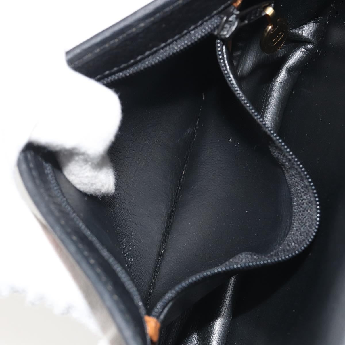Christian Dior Vintage CD Flap Leather, Black, Leather, Shoulder Bag