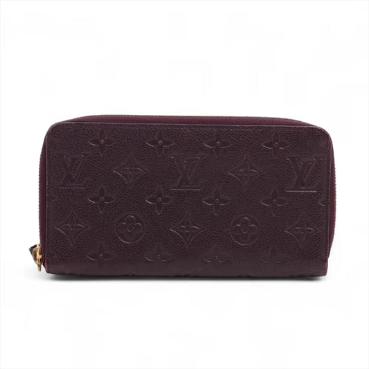 Louis Vuitton Zippy wallet Leather, PURPLE, LEATHER, Wallets