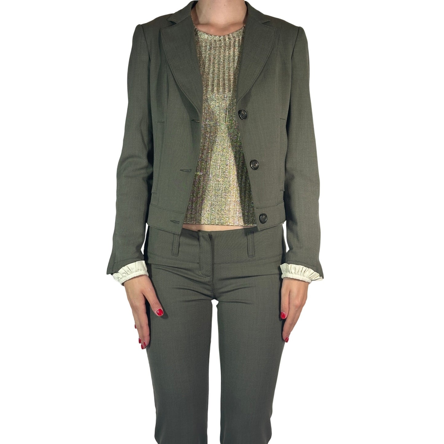 Moschino Stretch Wool 2 PC Suit Set