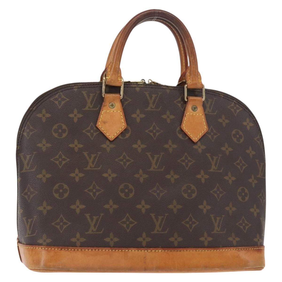 Louis Vuitton Alma Handbag Monogram Canvas, BROWN, CANVAS, Handbag