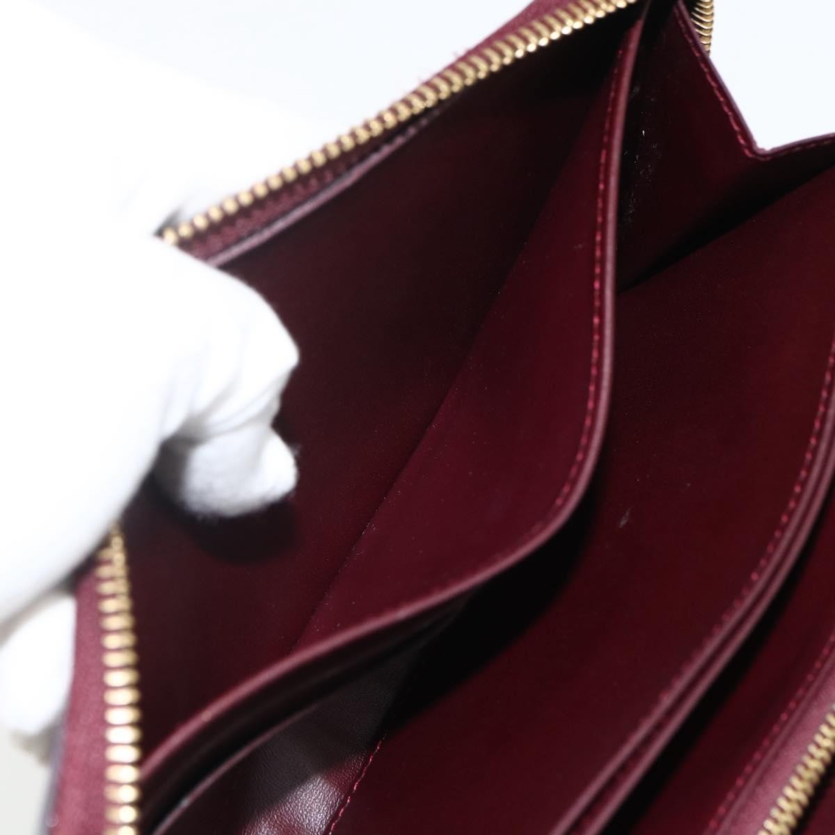 Louis Vuitton Zippy Leather, Red, Patent Leather, Wallet