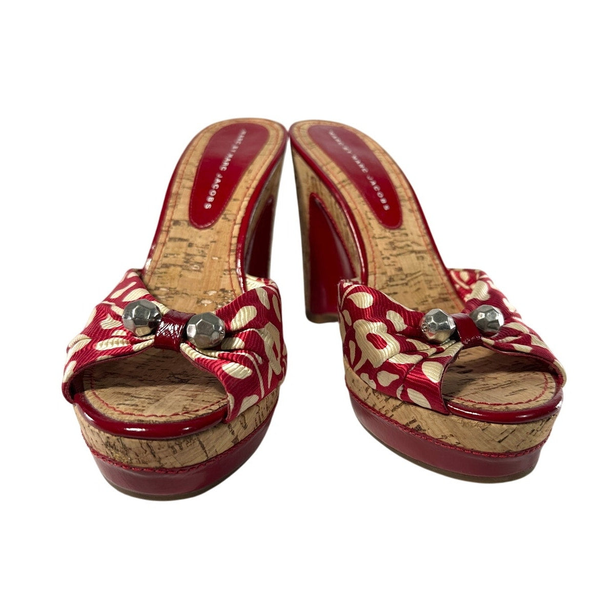 MARC JACOBS Floral Cork Wedge Sandals