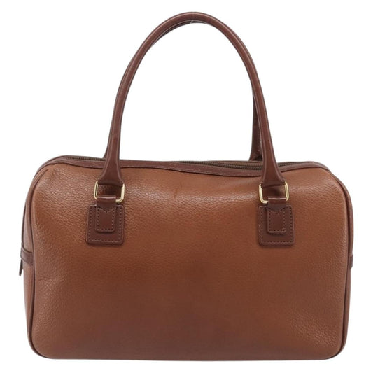 Burberry Vintage Boston Leather, Brown, Leather, Handbag