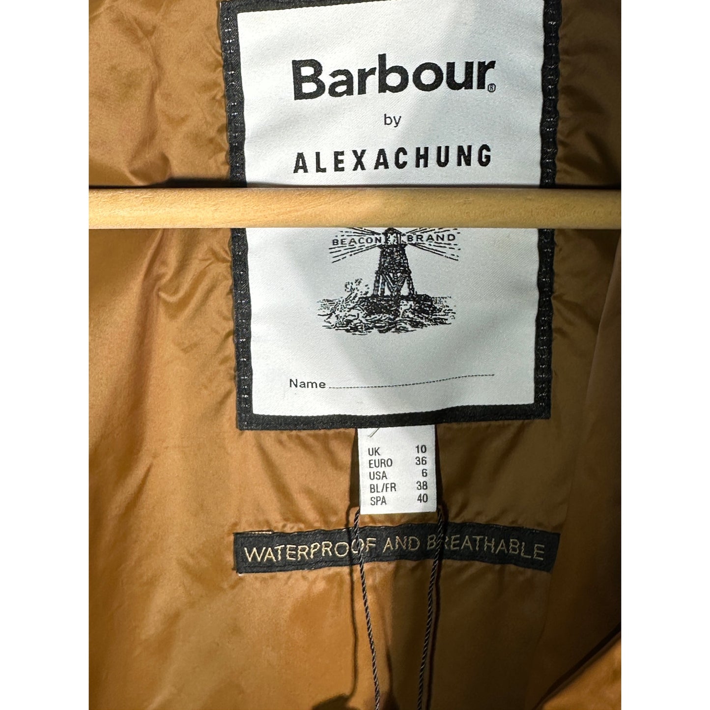 Barbour X Alexachung Waterproof Jacket