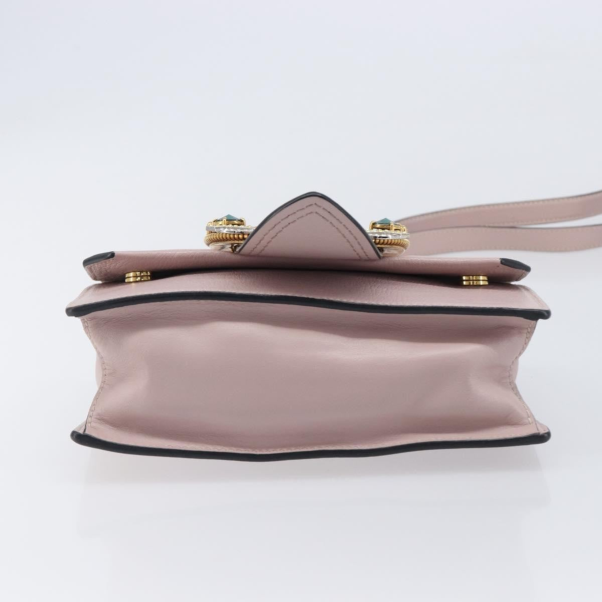 Miu Miu Madras Crystal Flap Leather, Pink, Leather, Crossbody Bag