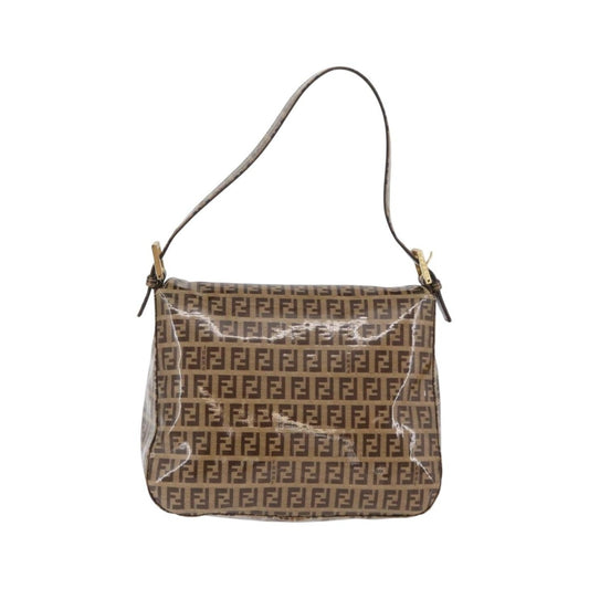 Fendi Mamma Baguette Zucchino canvas, Beige, Canvas, Shoulder Bag
