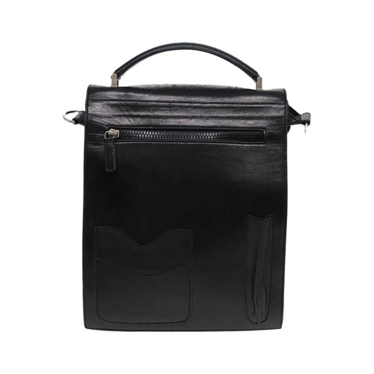 Fendi Vintage Leather, Black, Leather, Handbag