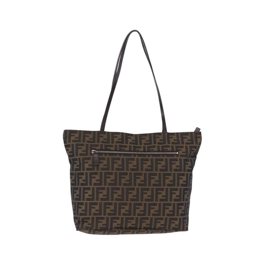 Fendi Zucca Canvas, Brown, Canvas, Tote Bag