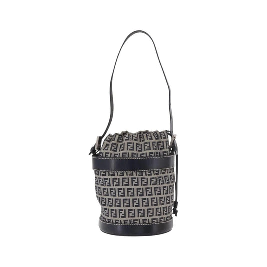 Fendi Zucchino Canvas, Navy, Canvas, Handbag