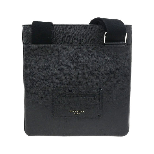 Givenchy Logo Messenger Leather, Black, Leather, Shoulder Bag