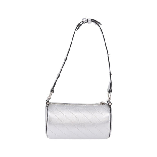 Gucci Blondie Diagonal Quilted Leather, Silver, Leather, Shoulder Bag