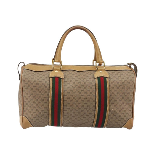 Gucci Boston Canvas, Beige, PVC, Travel Bag
