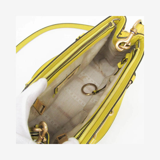 Gucci Bright Bit Convertible Tote Patent leather, Yellow, Patent Leather, Handbag