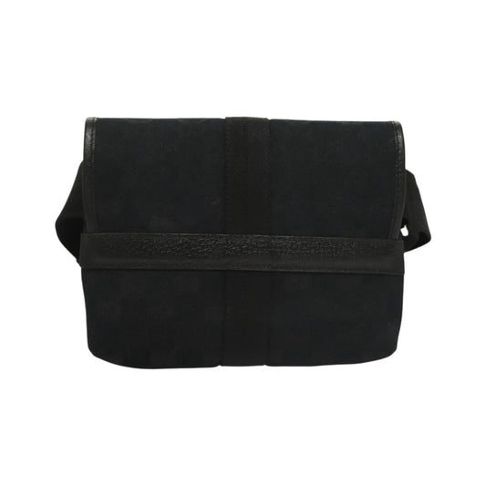 Gucci Buckle Belt GG Canvas, Black, Canvas, Handbag