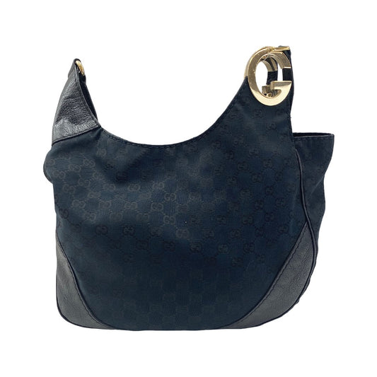 Gucci Charlotte Messenger Guccissima Leather, Black, Leather, Handbag