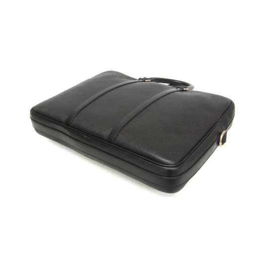 Gucci Convertible Briefcase Guccissima Leather, Black, Leather, Briefcase