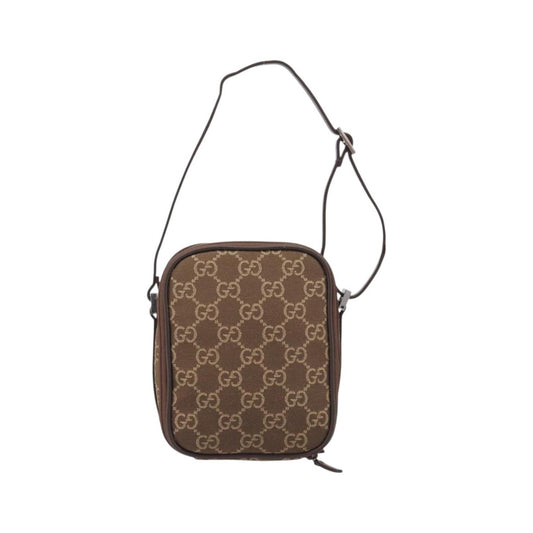 Gucci Crossbody Canvas, Brown, Canvas, Crossbody Bag