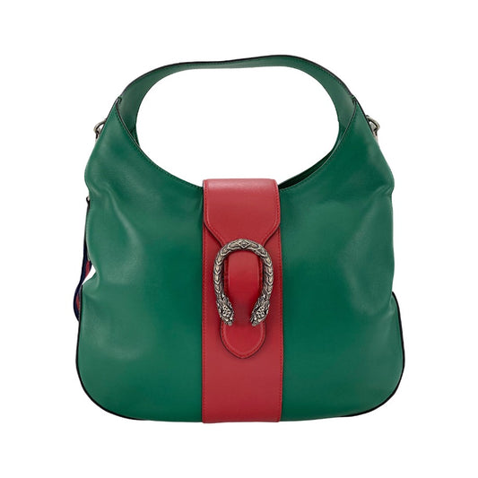 Gucci Dionysus Hobo Leather, Green, Leather, Shoulder Bag