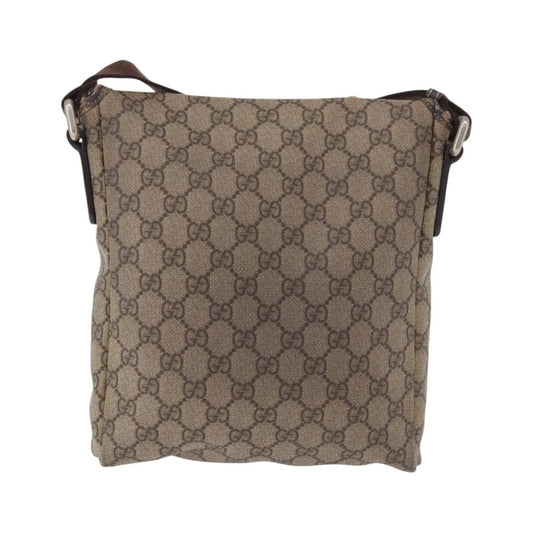 Gucci Flap Messenger GG Coated Canvas, Beige, Canvas, Shoulder Bag