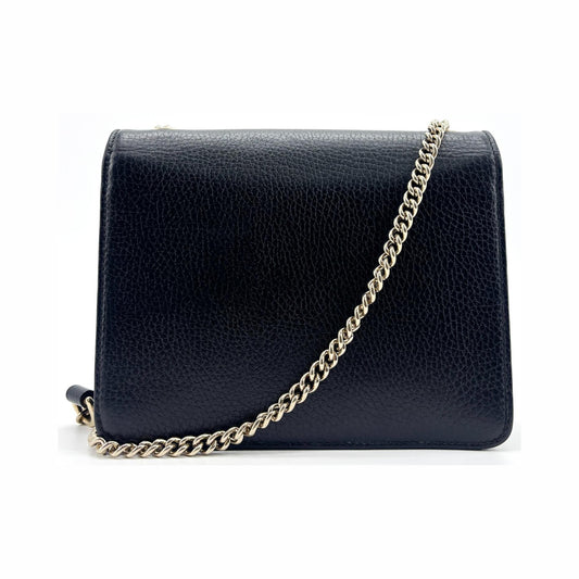 Gucci Interlocking Patent, Black, Leather, Shoulder Bag