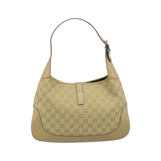 Gucci Jackie GG Canvas and Leather, Beige, Canvas, Tote Bag