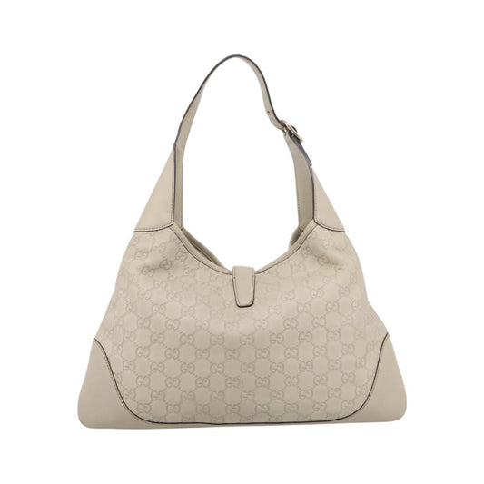 Gucci Jackie Leather, Beige, Canvas, Tote Bag