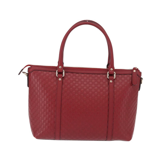 Gucci Margaux Microguccissima Leather, Red, Leather, Tote Bag