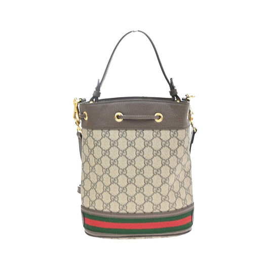 Gucci Ophidia Bucket GG Coated Canvas, Brown, Canvas, Handbag