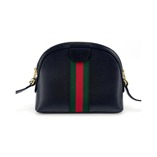 Gucci Ophidia Dome Leather, Black, Leather, Shoulder Bag