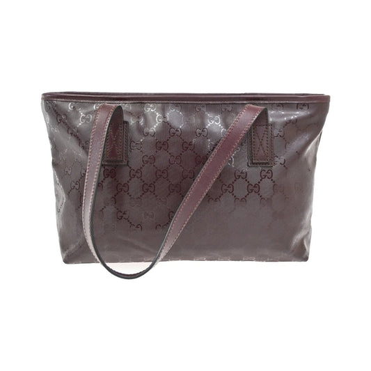 Gucci Plus Tote GG Imprime, Burgundy, PVC, Shoulder Bag