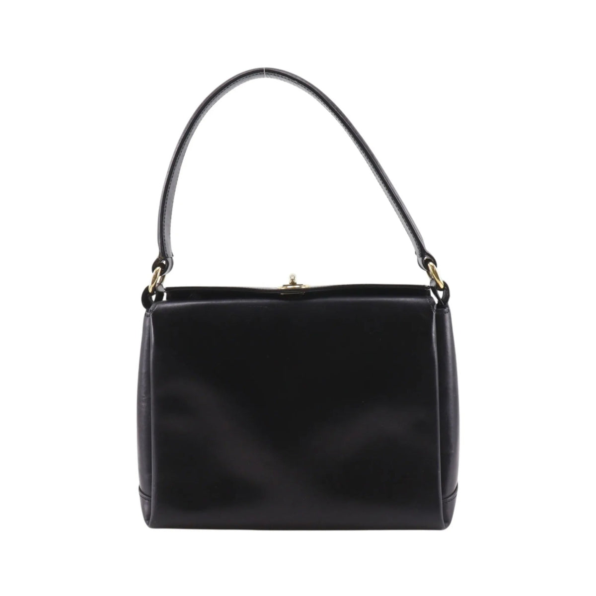 Gucci Vintage Leather, Black, Leather, Shoulder Bag