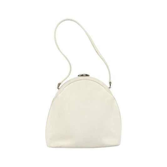 Gucci Vintage Leather, White, Leather, Handbag