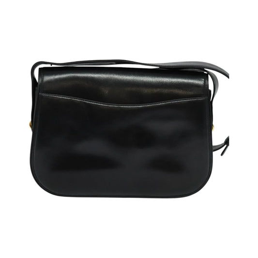 Gucci Vintage Leather, Black, Leather, Shoulder Bag