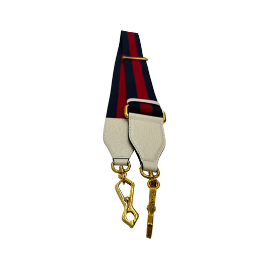 Gucci Web Shoulder Strap Canvas, Navy, Canvas, Straps