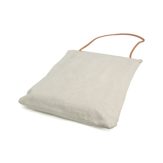 Hermes Aline Toile, Beige, Cotton, Shoulder Bag