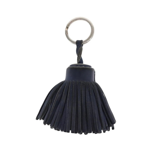 Hermes Carmen Keychain Leather, Navy, Leather, Charm