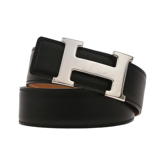 Hermes Constance Reversible Belt Leather, Black, Leather, Belt