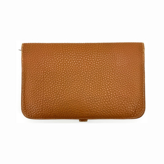 Hermes Dogon Compact Leather, Brown, Leather, Wallet