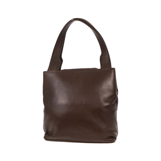 Loewe Anagram Leather, Brown, Leather, Handbag