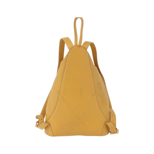 Loewe Anton Leather, Yellow, Leather, Backpack