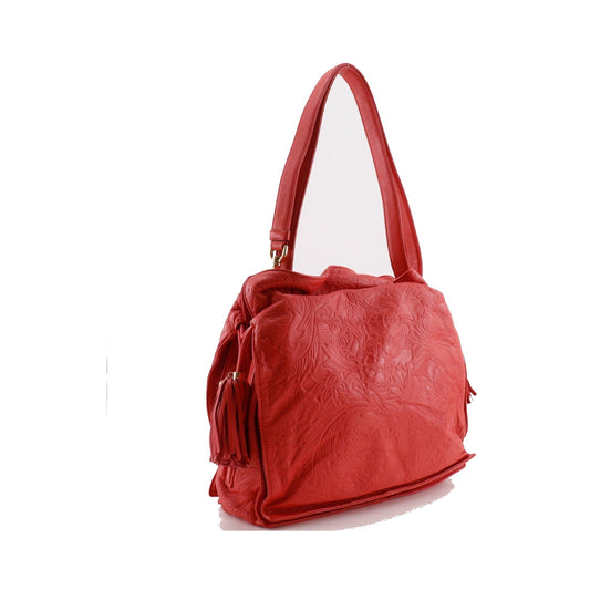 Loewe Flamenco Leather, Red, Leather, Shoulder Bag