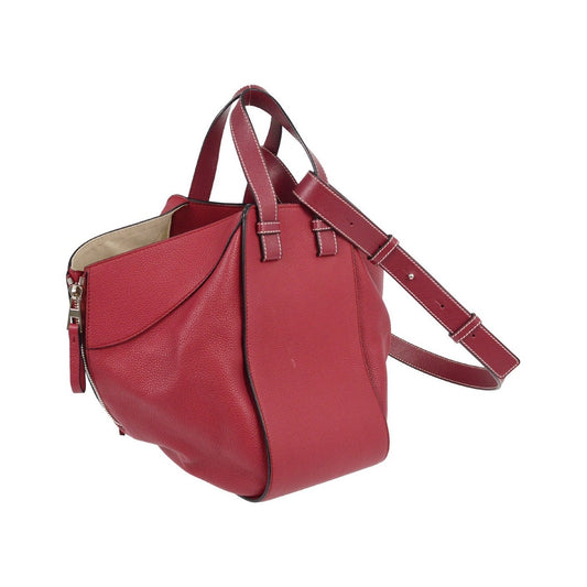 Loewe Hammock Leather, Burgundy, Leather, Handbag