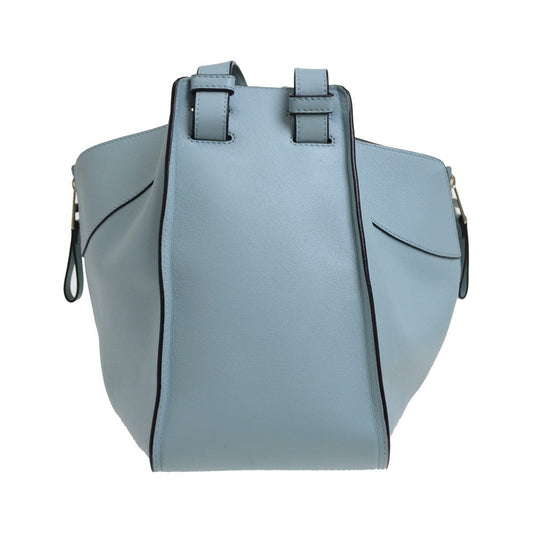Loewe Hammock Leather, Blue, Leather, Handbag
