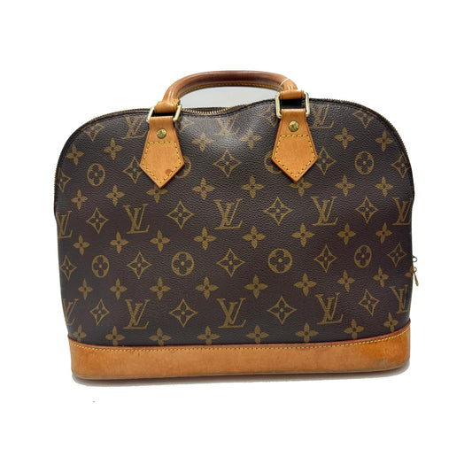 Louis Vuitton Alma Monogram Canvas, Brown, Canvas, Handbag