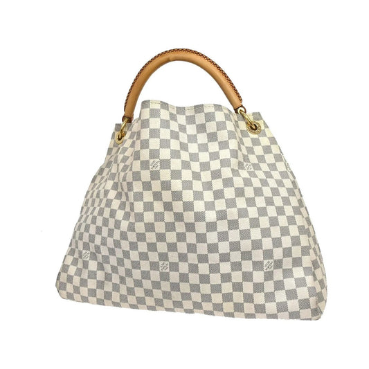 Louis Vuitton Artsy Damier, White, Canvas, Handbag