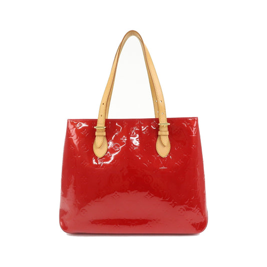Louis Vuitton Brentwood Monogram Vernis, Red, Patent Leather, Handbag