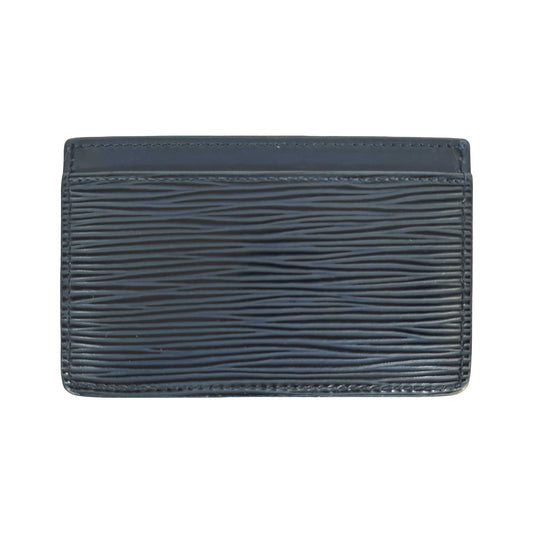 Louis Vuitton Card Holder Epi Leather, Blue, Leather, Card Holder