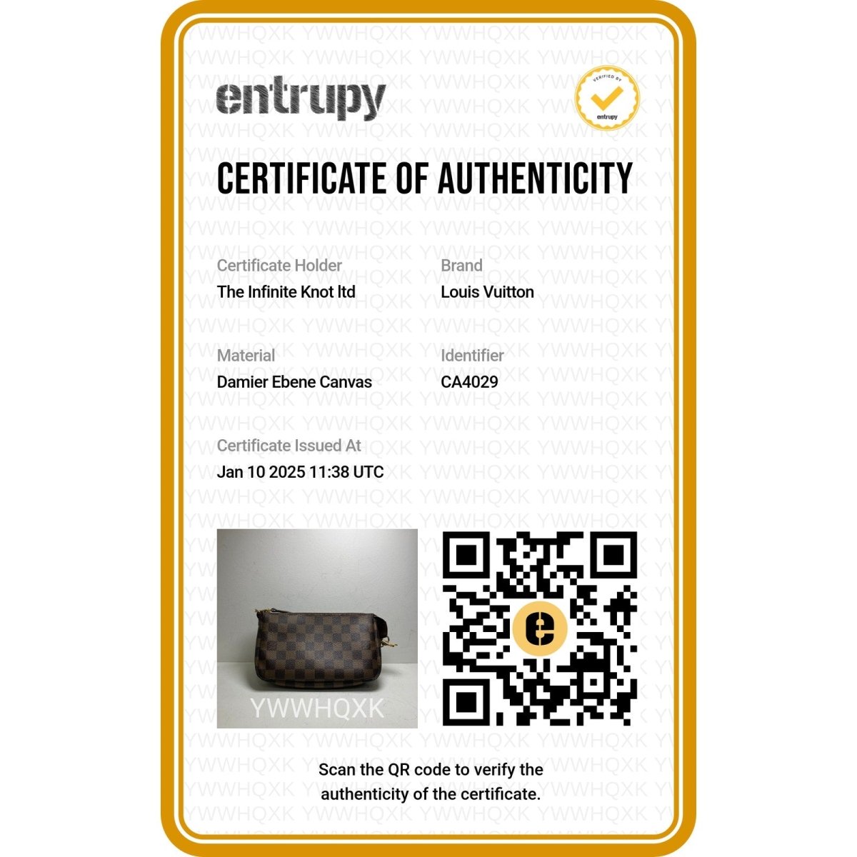 LOUIS VUITTON Damier Ebene Navona - Brandsamsara